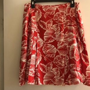 Red and white Nine West skirt